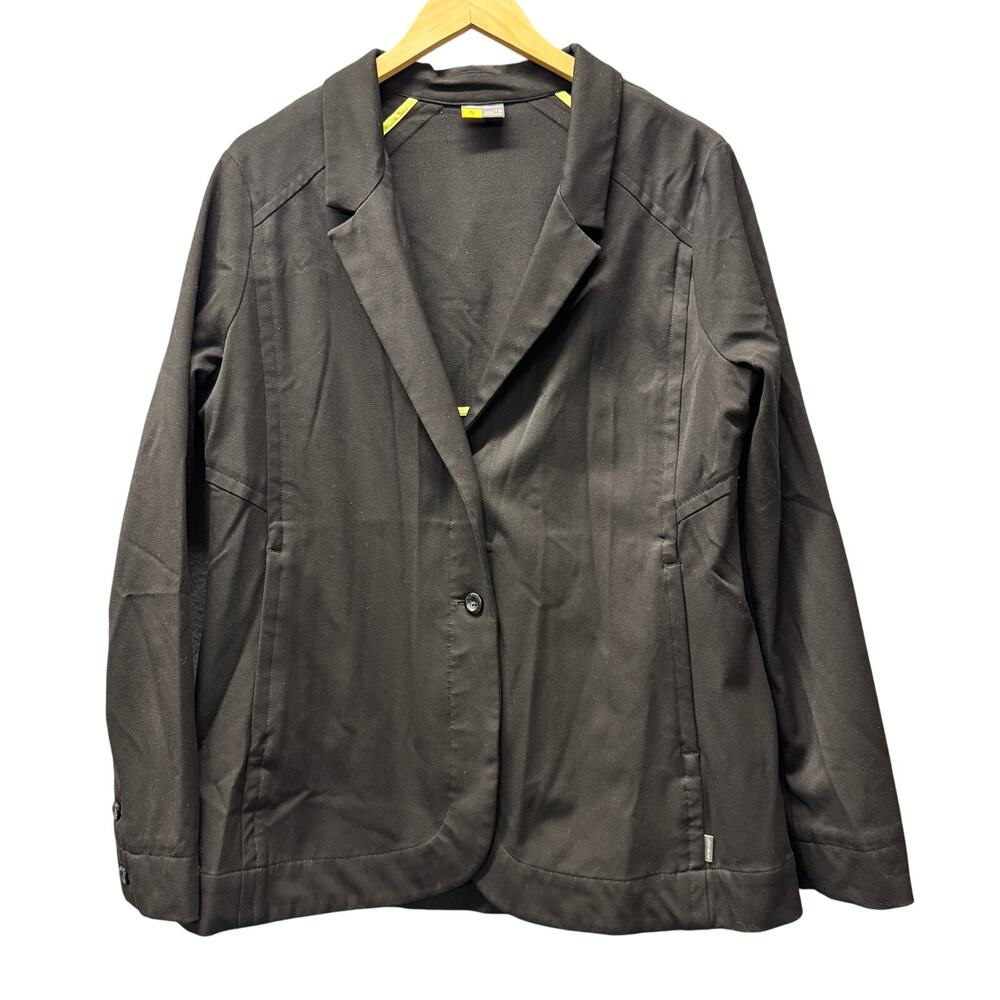 Eddie Bauer Blazer Womens 16T 16 Tall Black‎ Travex Jacket 2 Button + Pockets